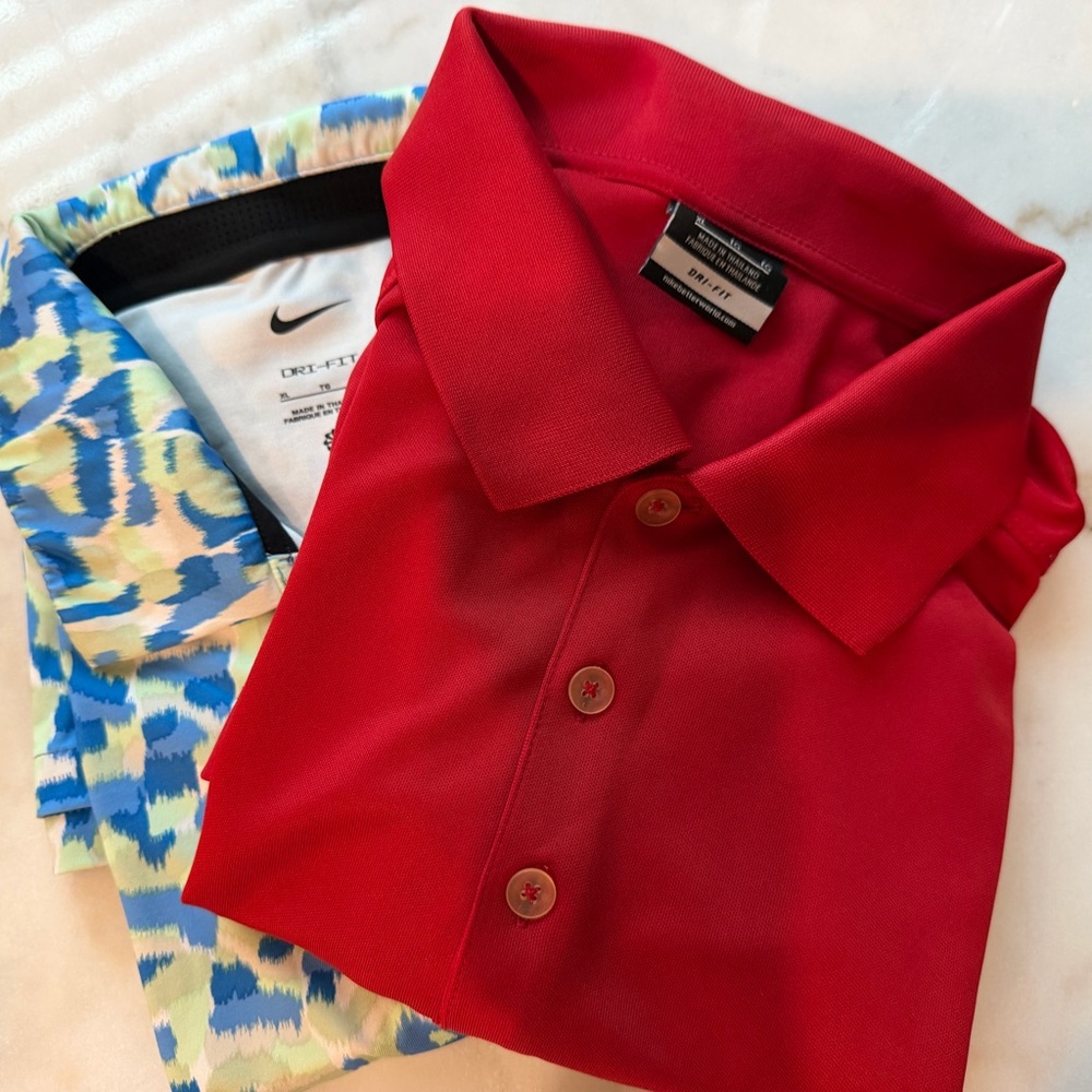 Nike Golf Polo Shirts, XL Dri-fit